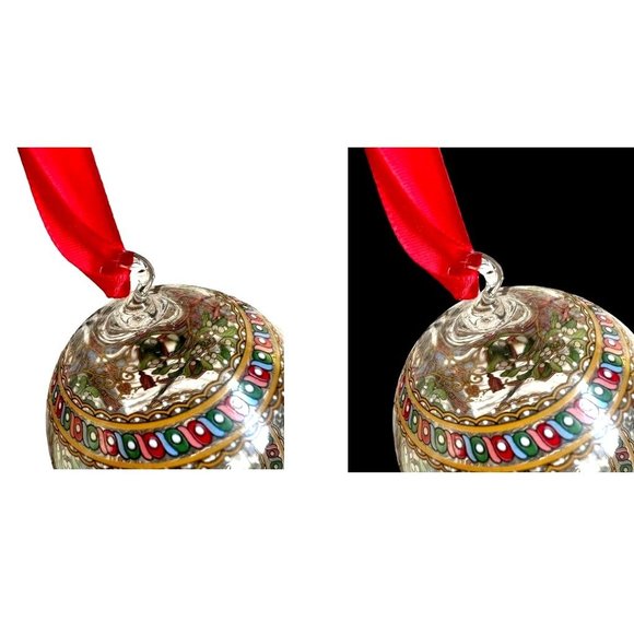 New Hutschenreuther Crystal Ball Christmas Ornament 1996 Art Deco Floral… - Picture 12 of 12